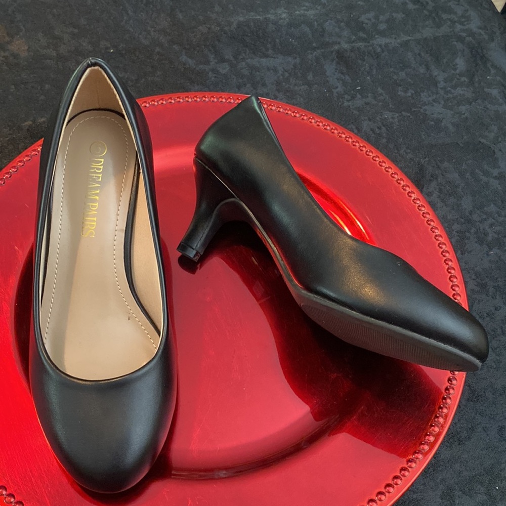 Black pumps. Round toe, small 2” petite heel. Brand new, never worn. - Picture 2 of 7